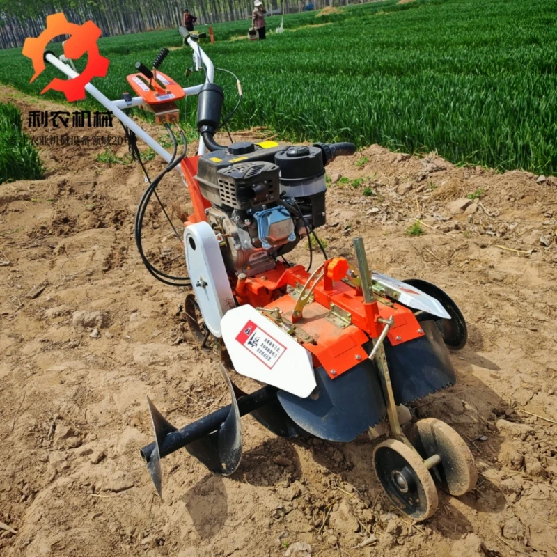 小型多功能开沟培土起垄回填一体微耕机