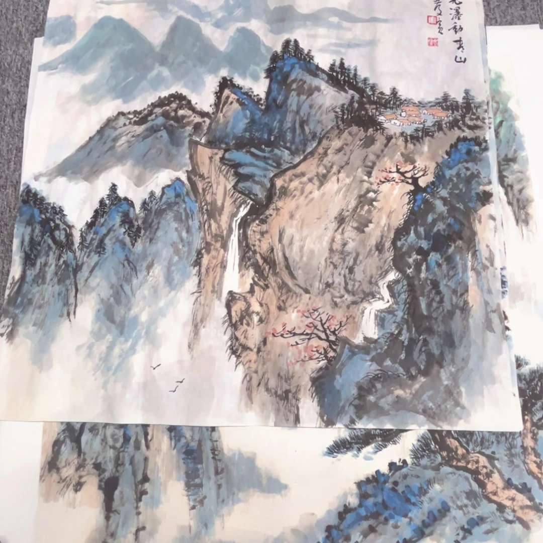 国画绘画作品多次参加68.68