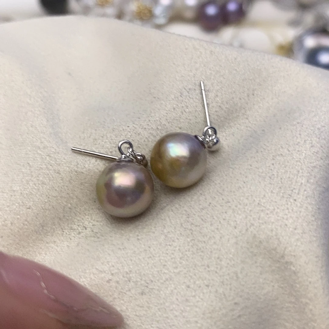 【闪购商品】淡水珍珠耳饰银S925镶嵌流****机