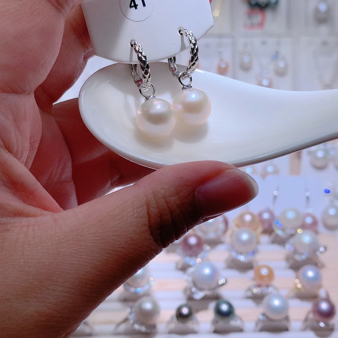 未镶嵌淡水珍珠耳饰CC11.8mm