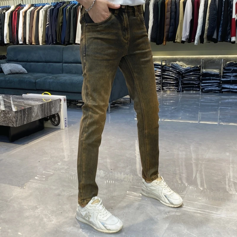 【也许家】新品秋冬男士欧货修身简约显瘦弹力小脚牛仔裤GZD680