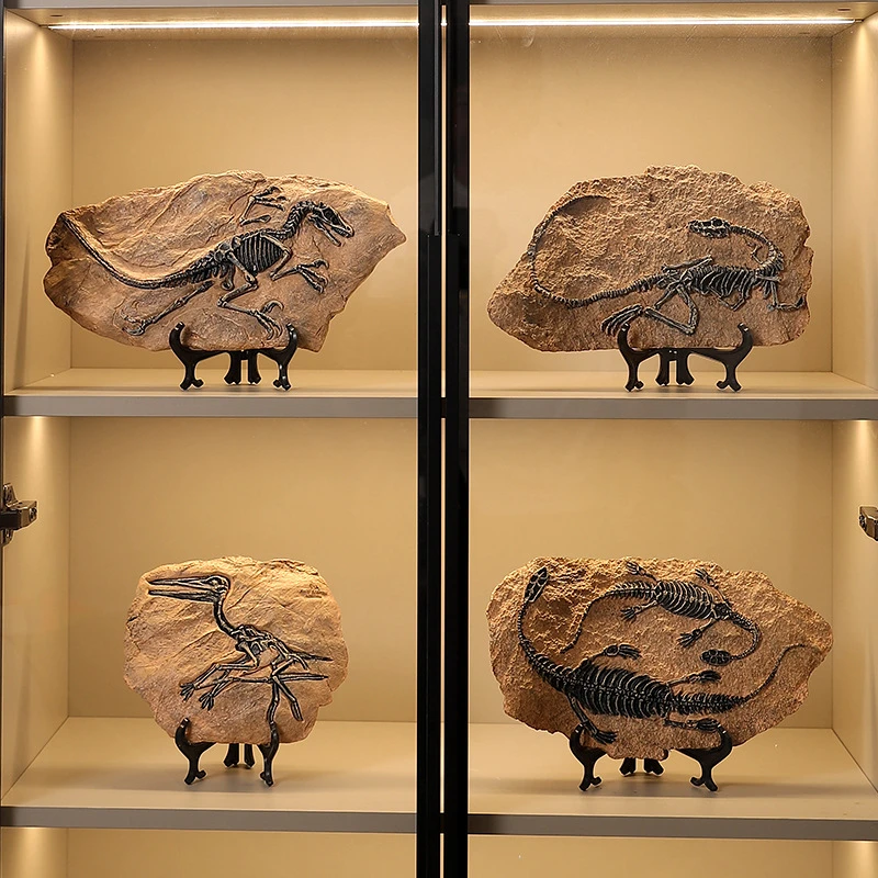 创意仿真恐龙化石摆件霸王龙骨头工艺品家居客厅酒柜店铺装饰摆设