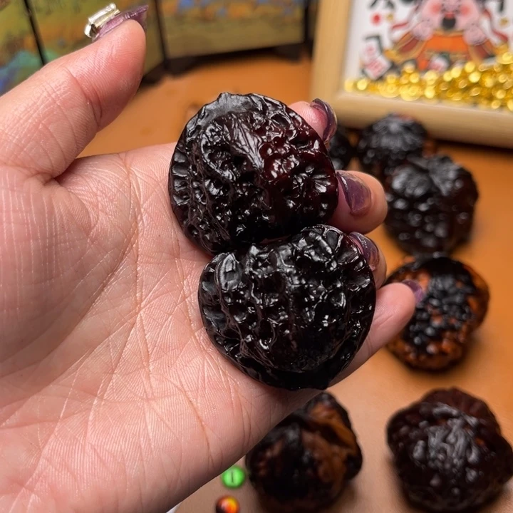 核桃地闷文玩手把件佛肚 46