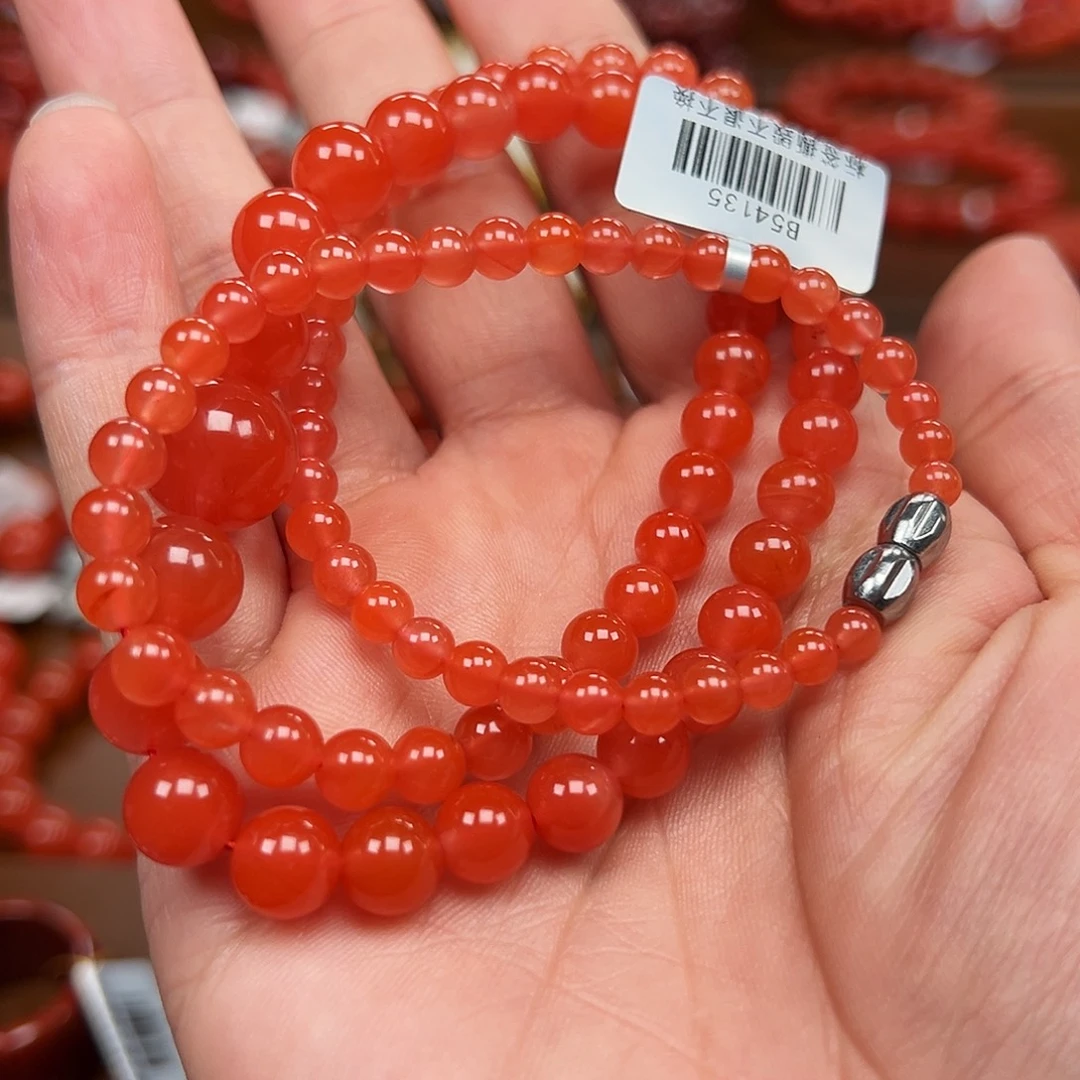 南红玛瑙未镶嵌手链