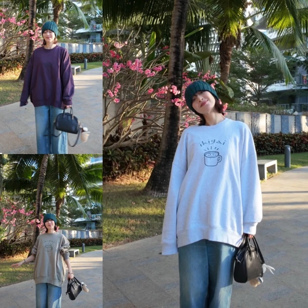 ikigai 马克杯卫衣 100棉阔版休闲长袖卫衣