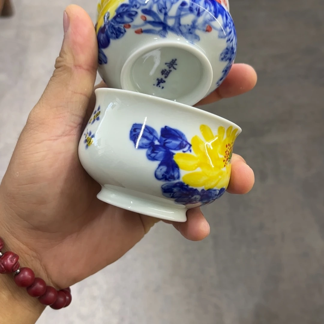 杯子手工手绘的陶瓷