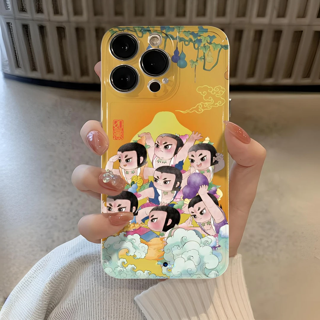 七个葫芦娃适用苹果16/15全包iPhone14/13软12卡通11promax手机壳