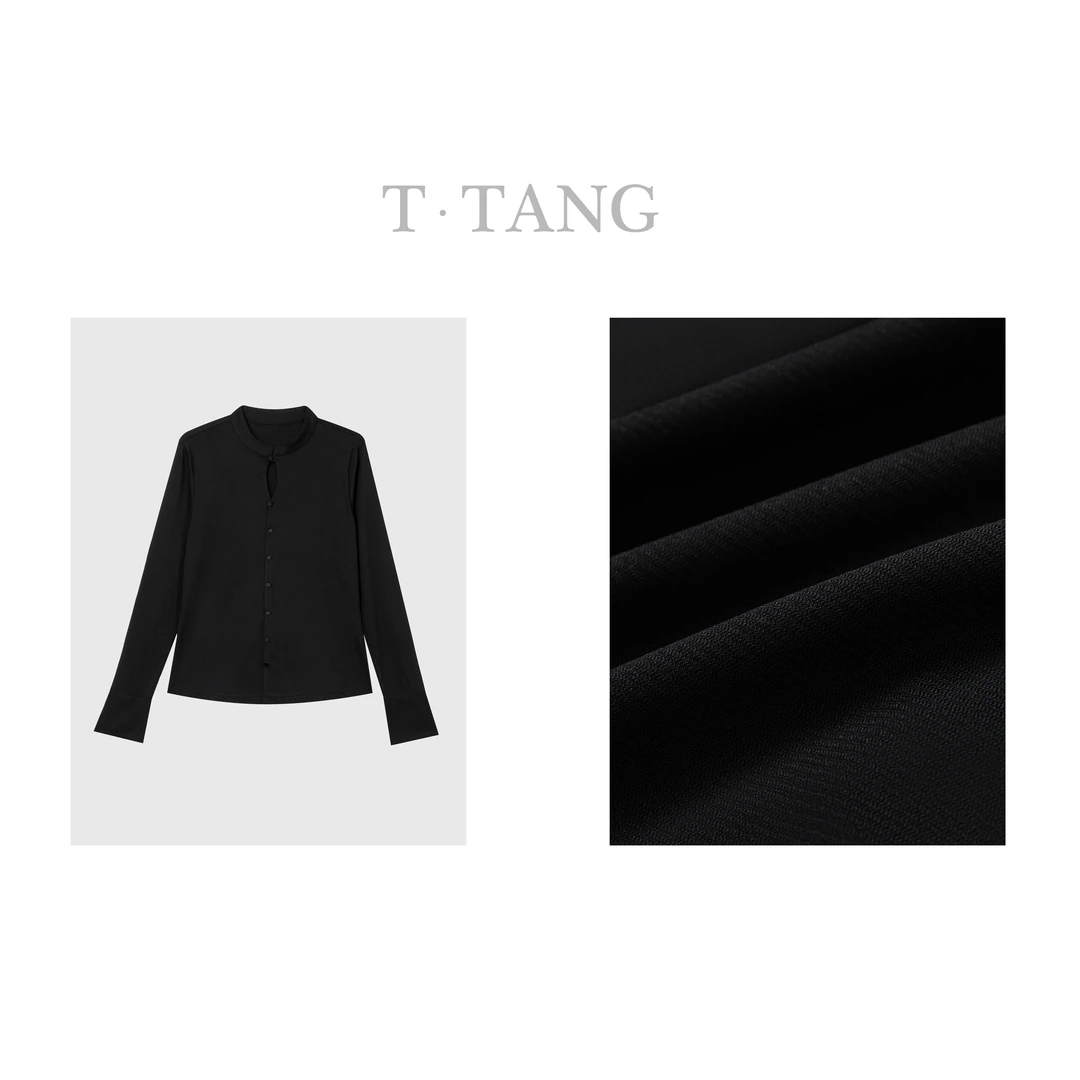 春季新款100g弹力网纱面料时尚休闲气质女士长袖衬衫【6835】M