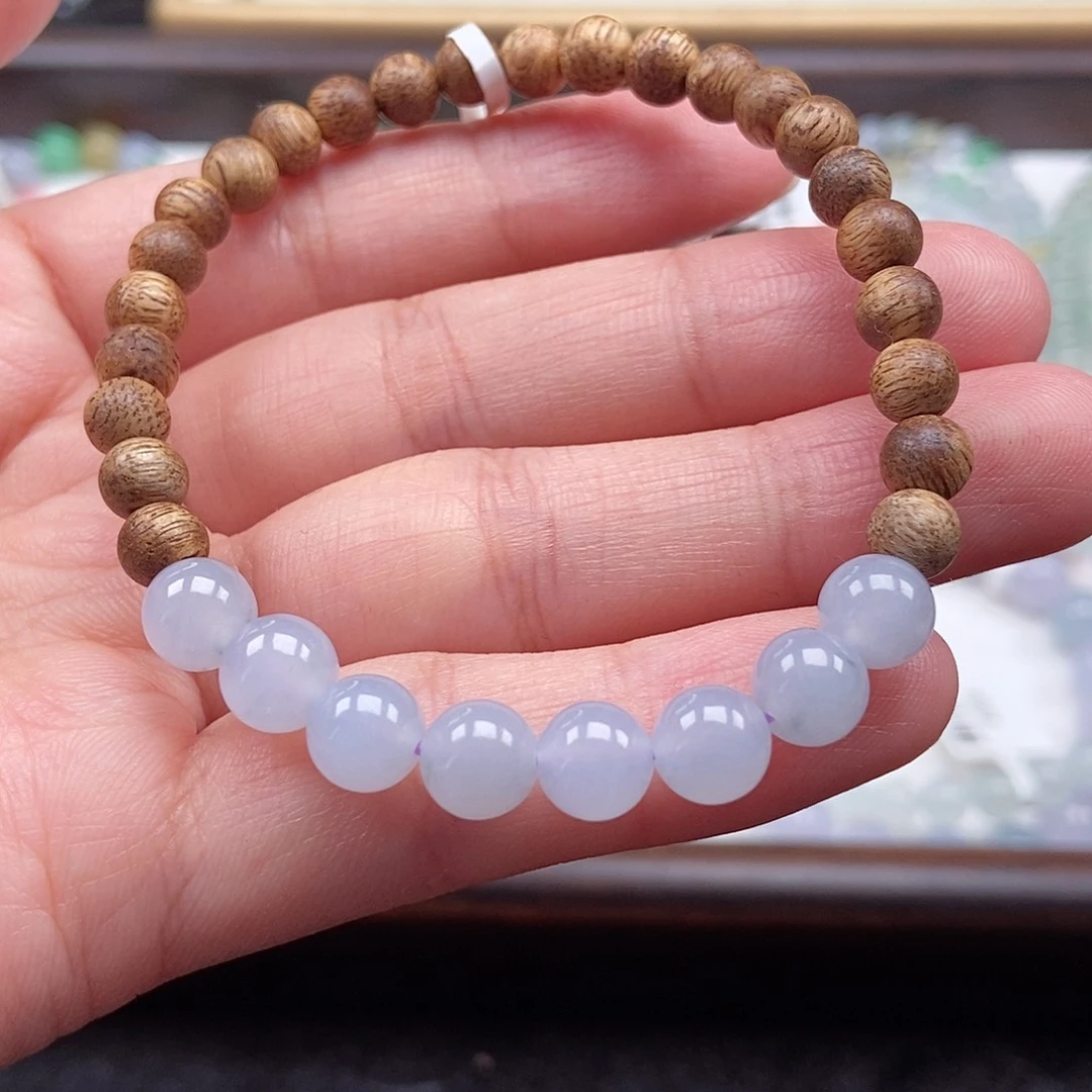 翡翠未镶嵌手串卡7