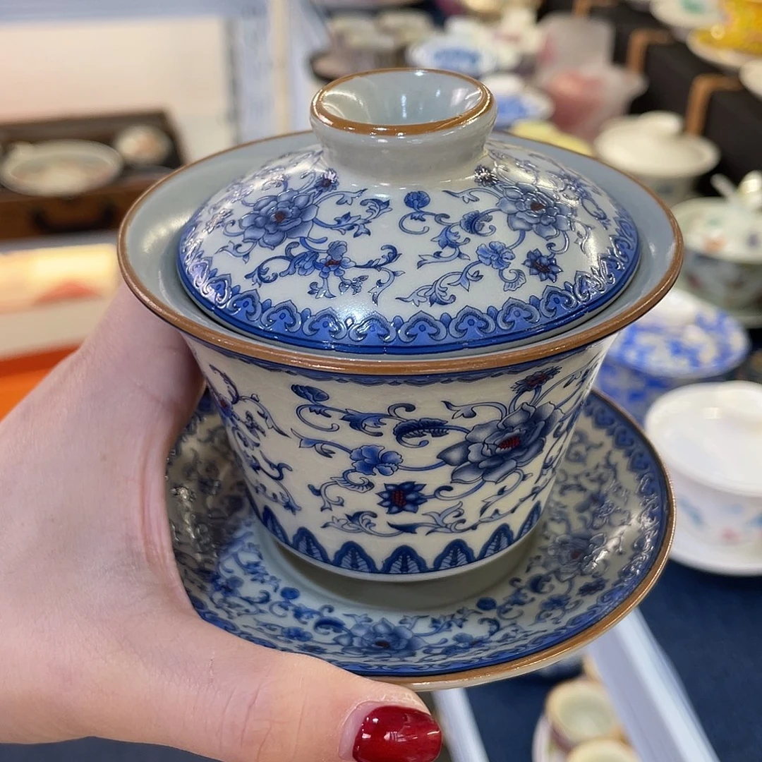 陶景德陶瓷盖碗茶具