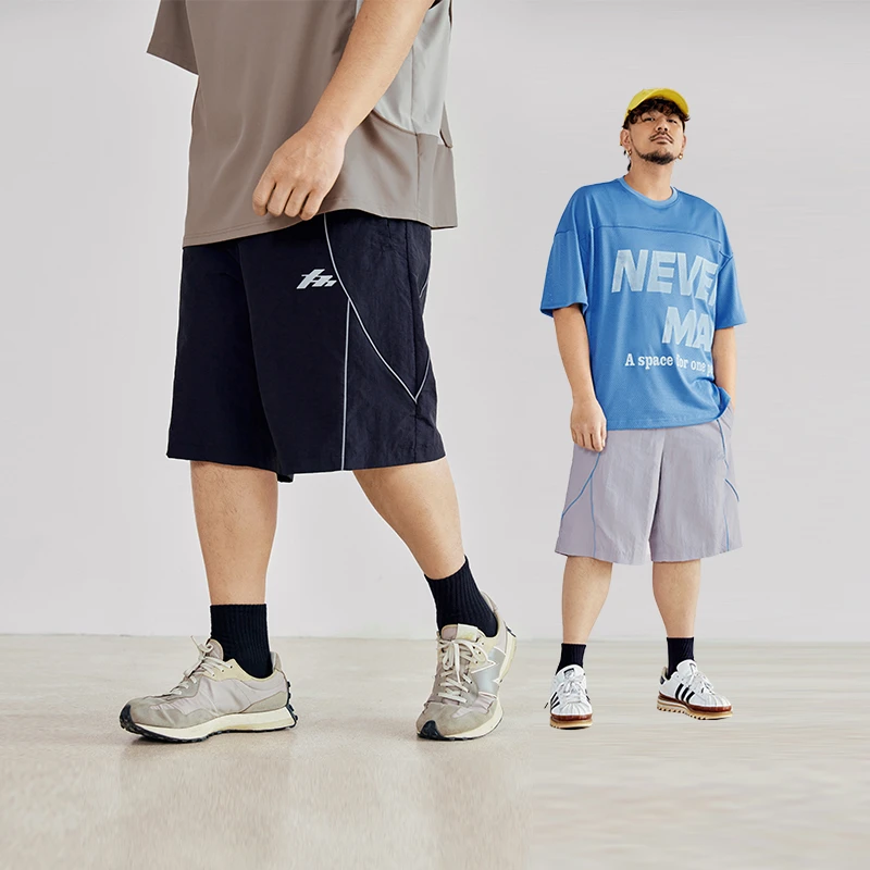 NMAX大码潮牌男装25年夏季新款防泼水短裤宽松运动风五分裤FNK018