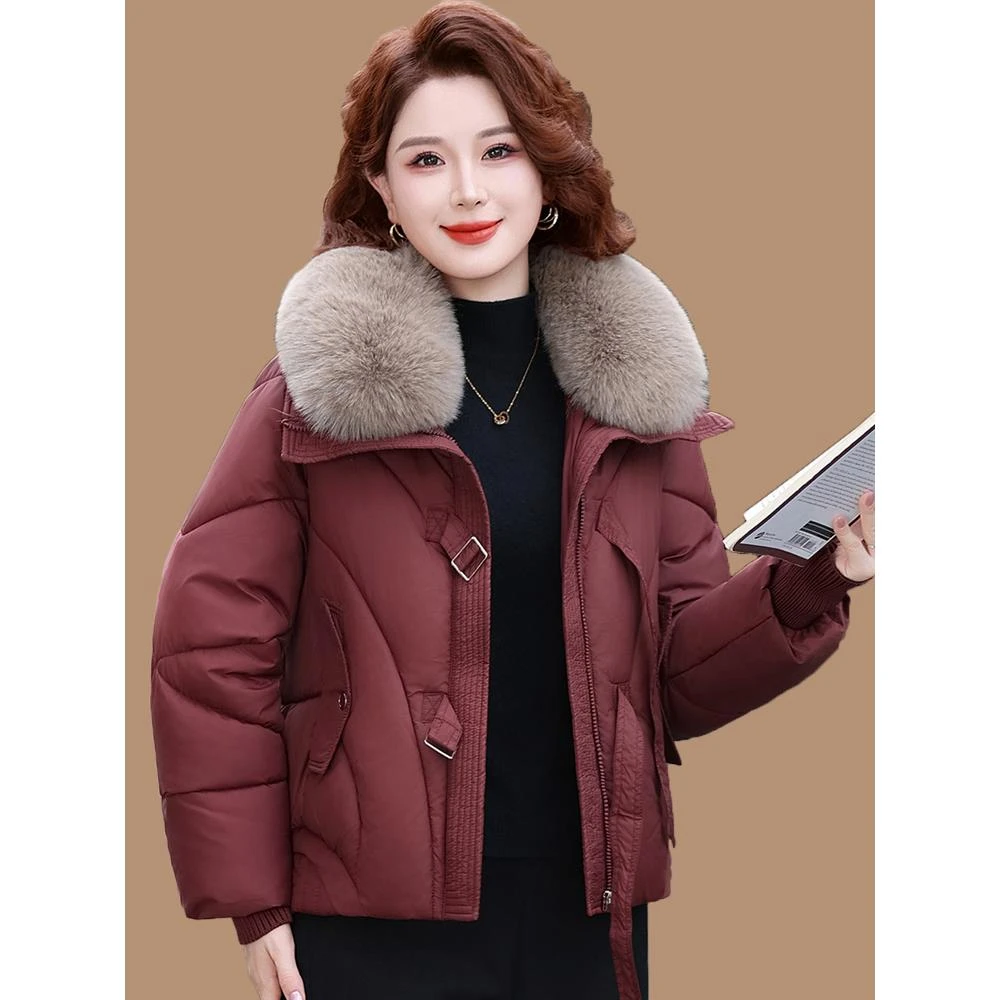 雅鹿优选小个子妈妈秋冬时尚羽绒服2025新款中老年女装加厚保暖衣