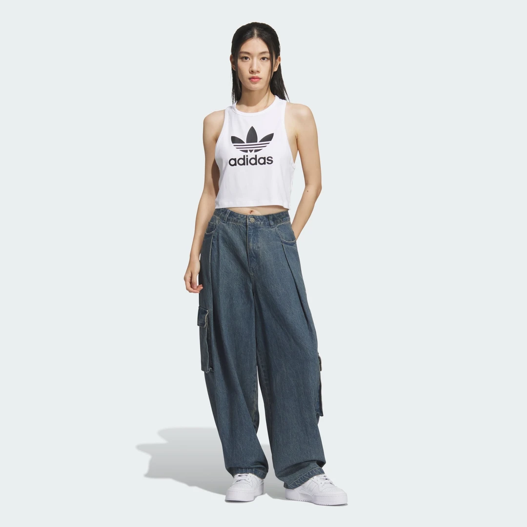 adidas Originals阿迪三叶草2025女子DENIM CARGO牛仔长裤KC5813
