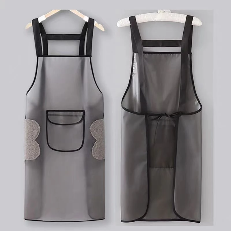 韩版时尚防水围裙防油男女家用厨房做饭水产洗碗餐厅工作服Fxv