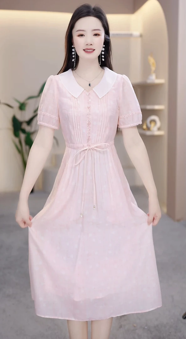 【玥欣服饰】A8888111-1  # 2025  显瘦  夏季  新款  减龄 连衣裙