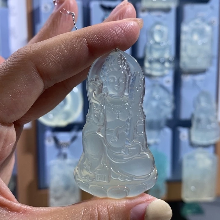 煤***。岫玉未镶嵌颈饰吊坠