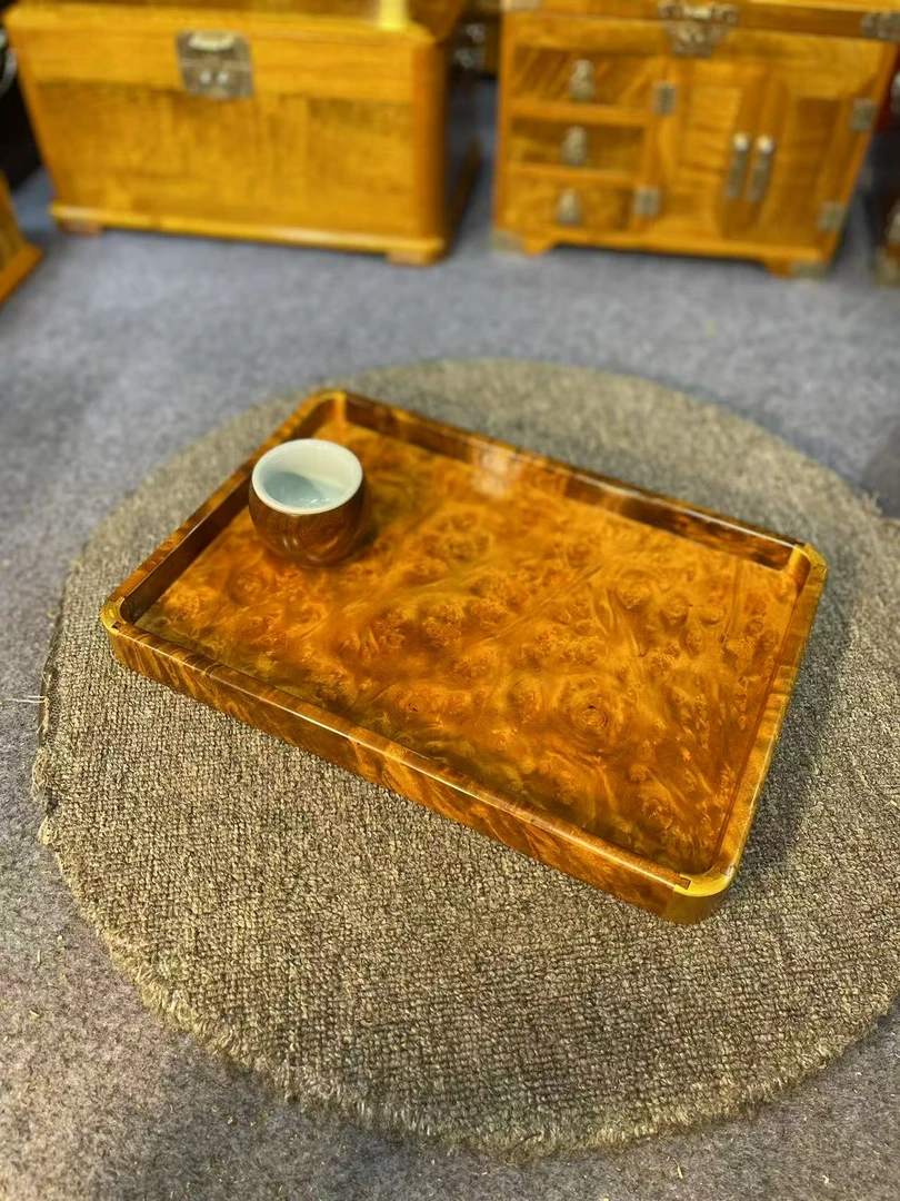 金丝楠木小叶瘤疤托盘