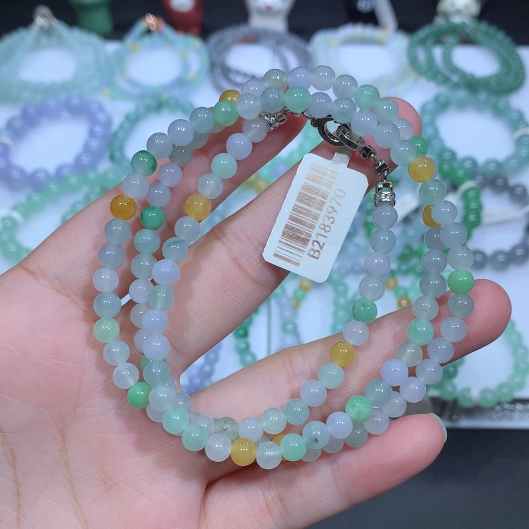 翡翠未镶嵌手串天然