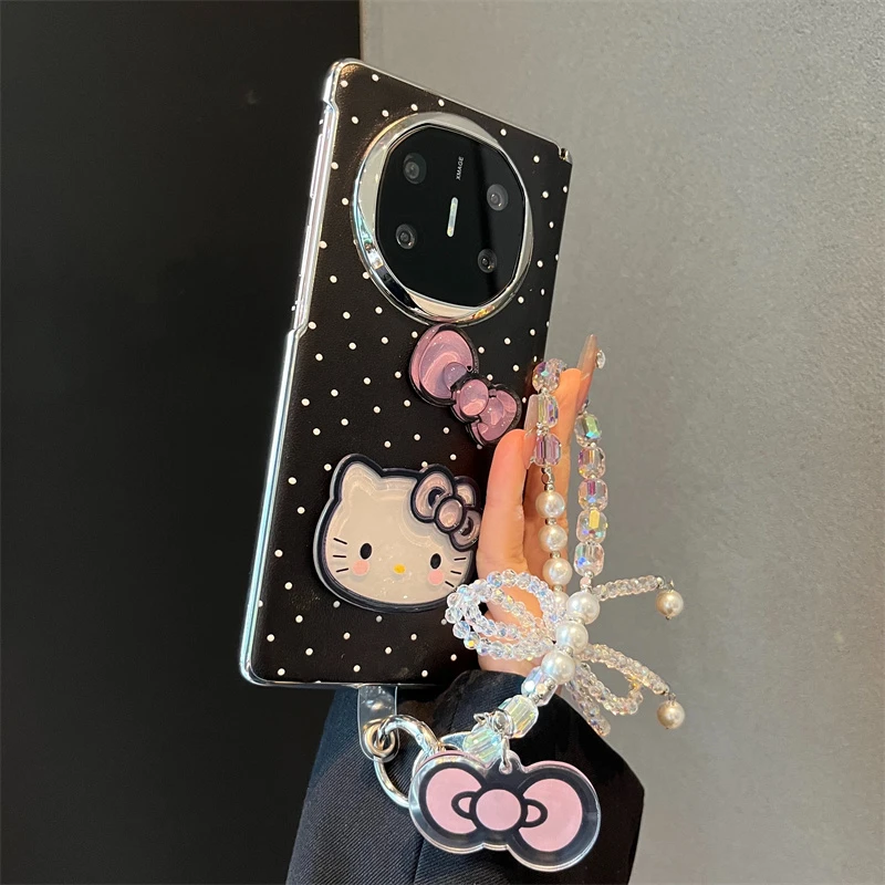 蝴蝶结KT猫适用华为mateX6典藏版折叠屏手机壳X5/X3磁吸中轴女款