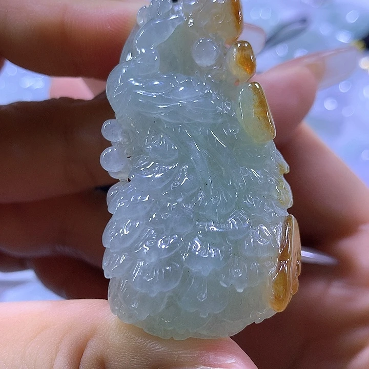 颈饰未镶嵌翡翠天然翡翠A货吊坠