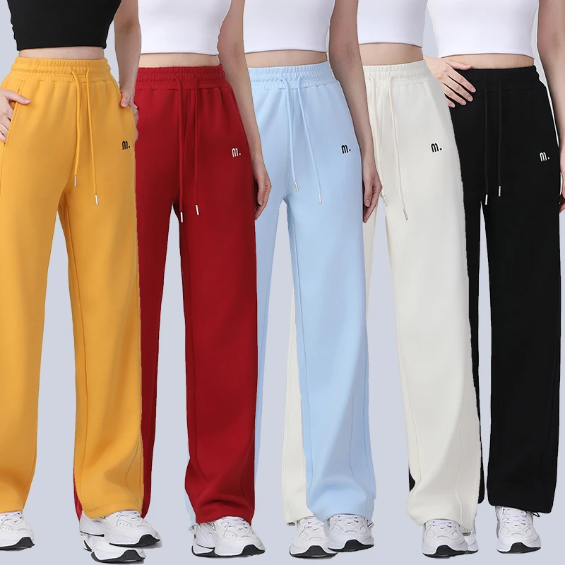 春夏新款广场舞健身操休闲运动百搭时尚显瘦直筒裤女