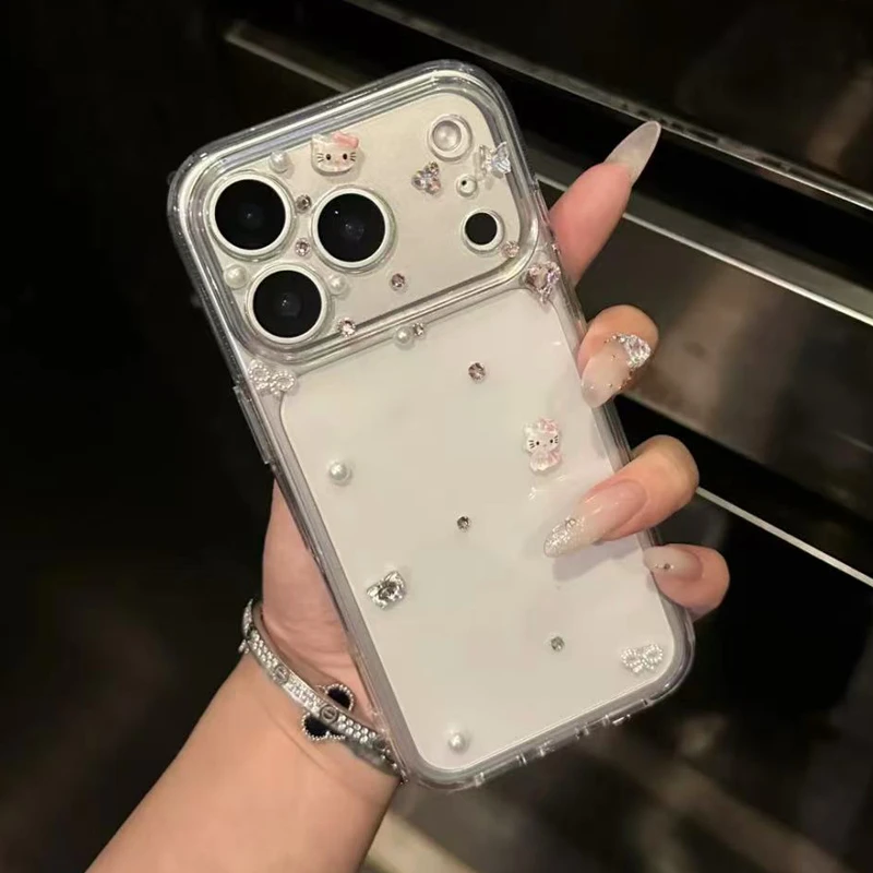 粉爱心KT适用苹果17promax手机壳新款千金风可爱苹果16pro高级感