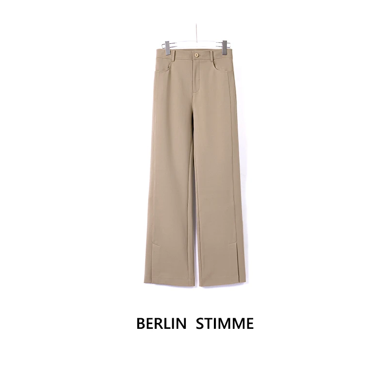 2025微喇叭裤薄款休闲裤女款香蕉直筒裤女装白色高腰时尚阔腿裤