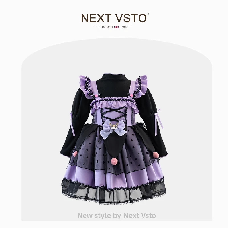 英国NEXT VSTO女童库洛米连衣裙春秋女宝宝洛丽塔蓬蓬公主裙套装