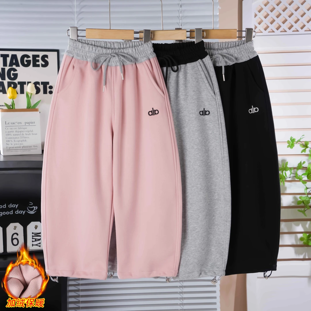 【加绒撞色抽绳】秋季新款儿童弯刀运动裤男女中大童时尚百搭休闲裤