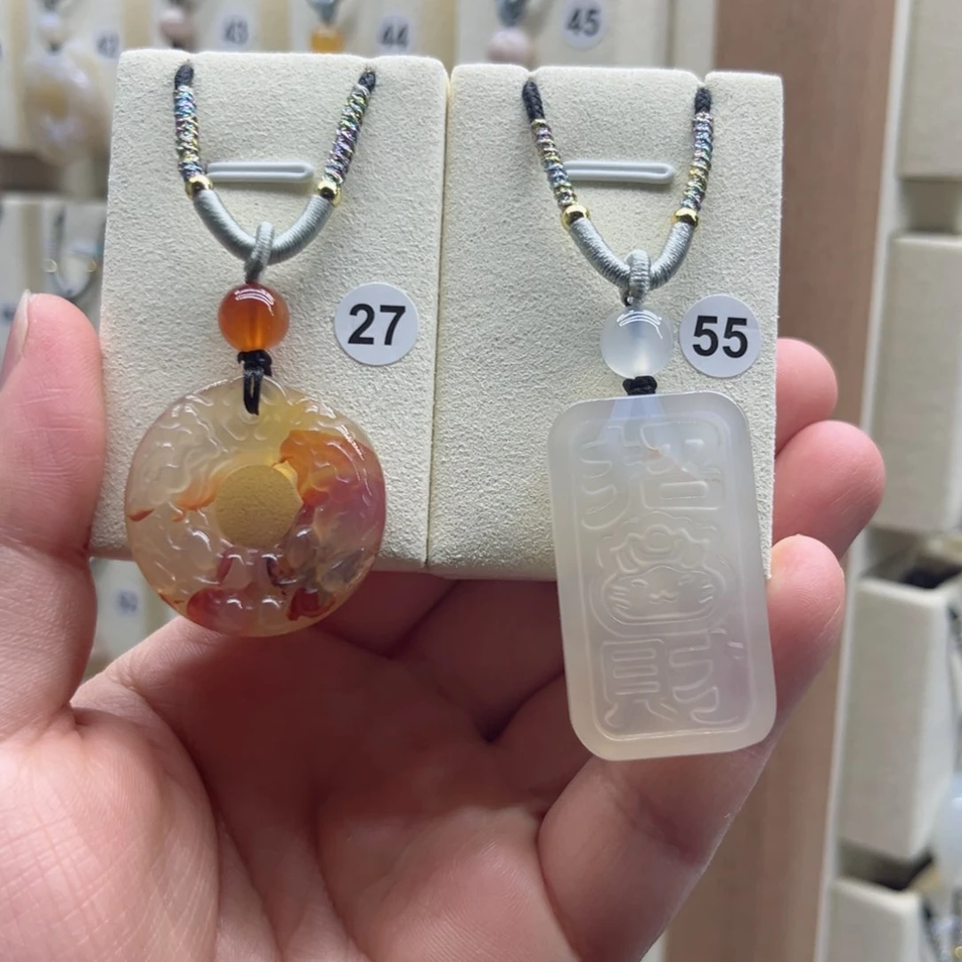 玛瑙/玉髓颈饰合金哎*喂