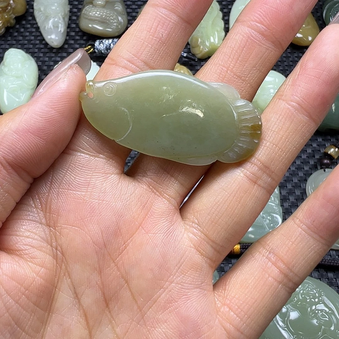 和田玉未镶嵌吊坠(不含链)福利漏，卡46.9