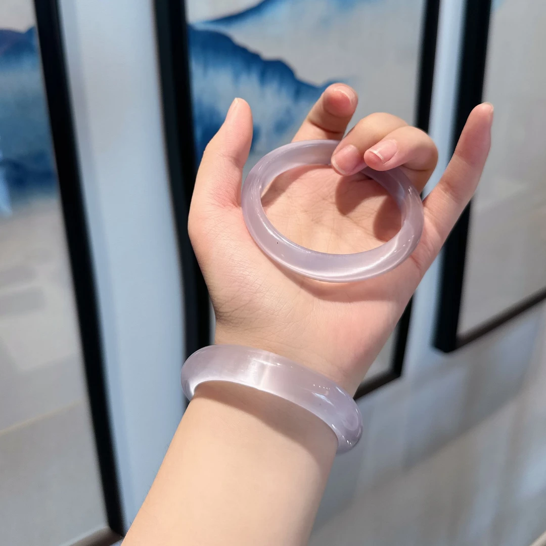 非金属仿水晶手镯 紫罗兰平安镯猫眼石手镯时尚紫色气质美人镯