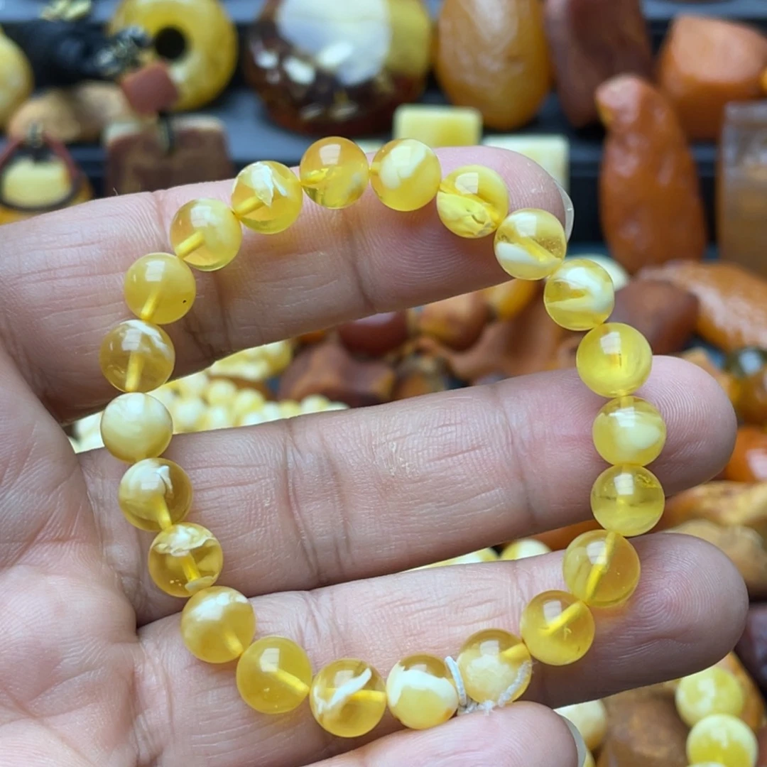蜜蜡颈饰未镶嵌老*王蜜蜡手串