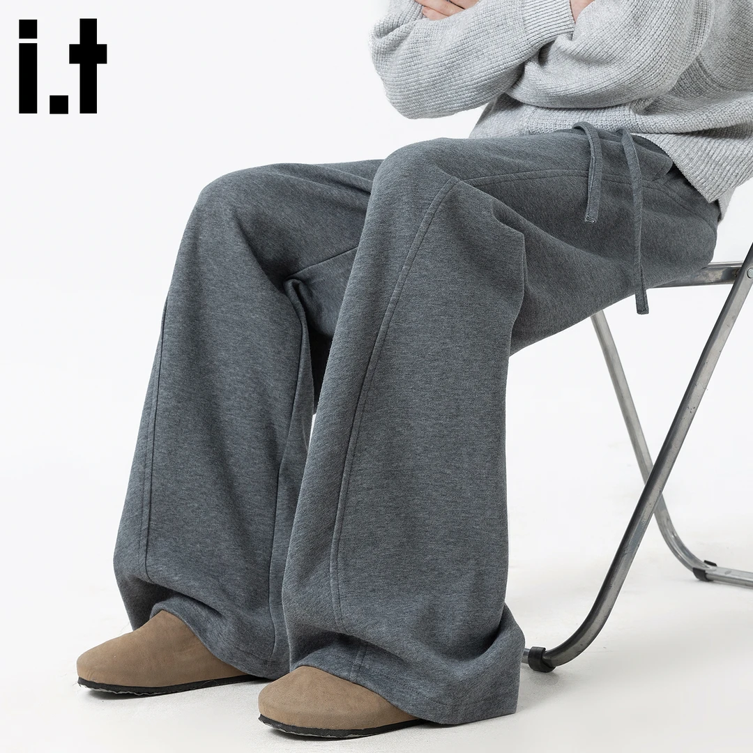 it: CHOCOOLATE美式弯刀休闲裤男士秋冬新款复古潮流宽松垂感卫裤