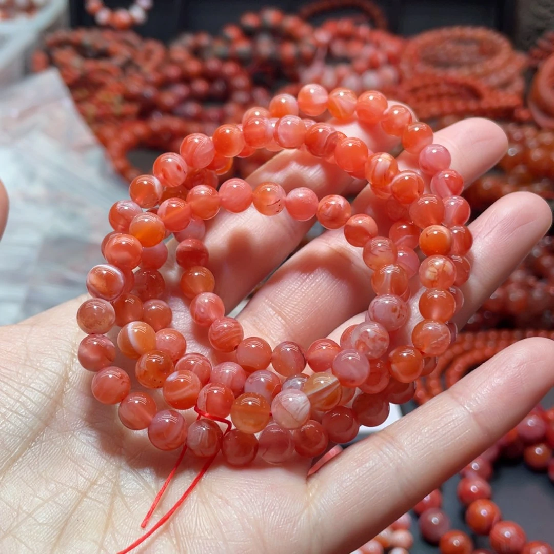 南红玛瑙手链未镶嵌