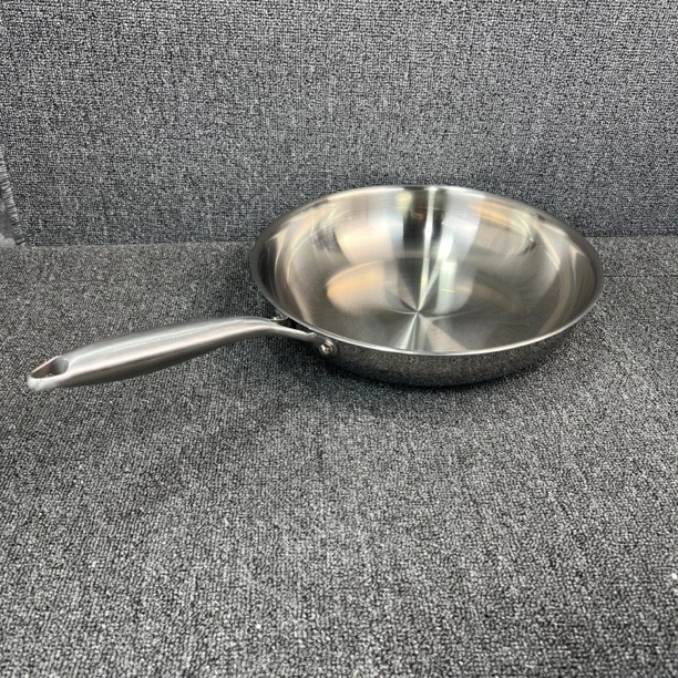 迪尼兰32CM*7cm煎锅无涂层不粘锅316不锈钢家用平底炒锅烙饼炒菜