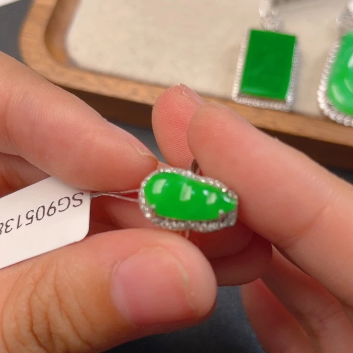 翡翠银S925镶嵌吊坠(不含链)j n n n n