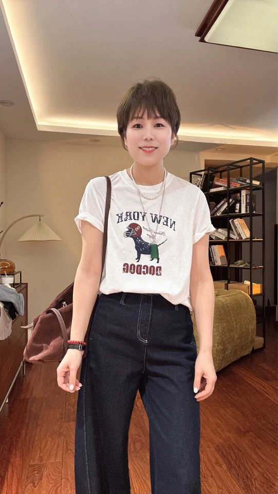 柚米家-自制小狗T！ 进口面料.订制款T恤衫