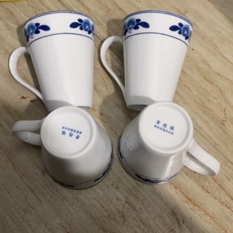 碟迎****福景德镇陶瓷4个马克杯