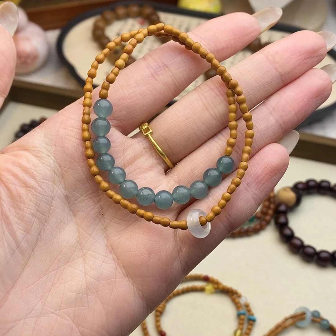 橄榄核未镶嵌手串葫芦