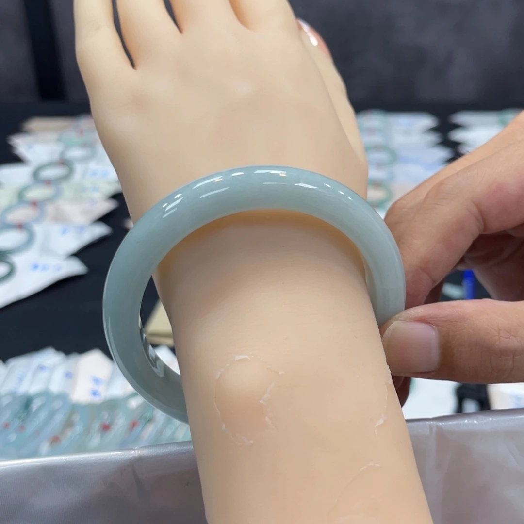 翡翠手镯未镶嵌纯天然缅甸a货翡翠手镯56-58