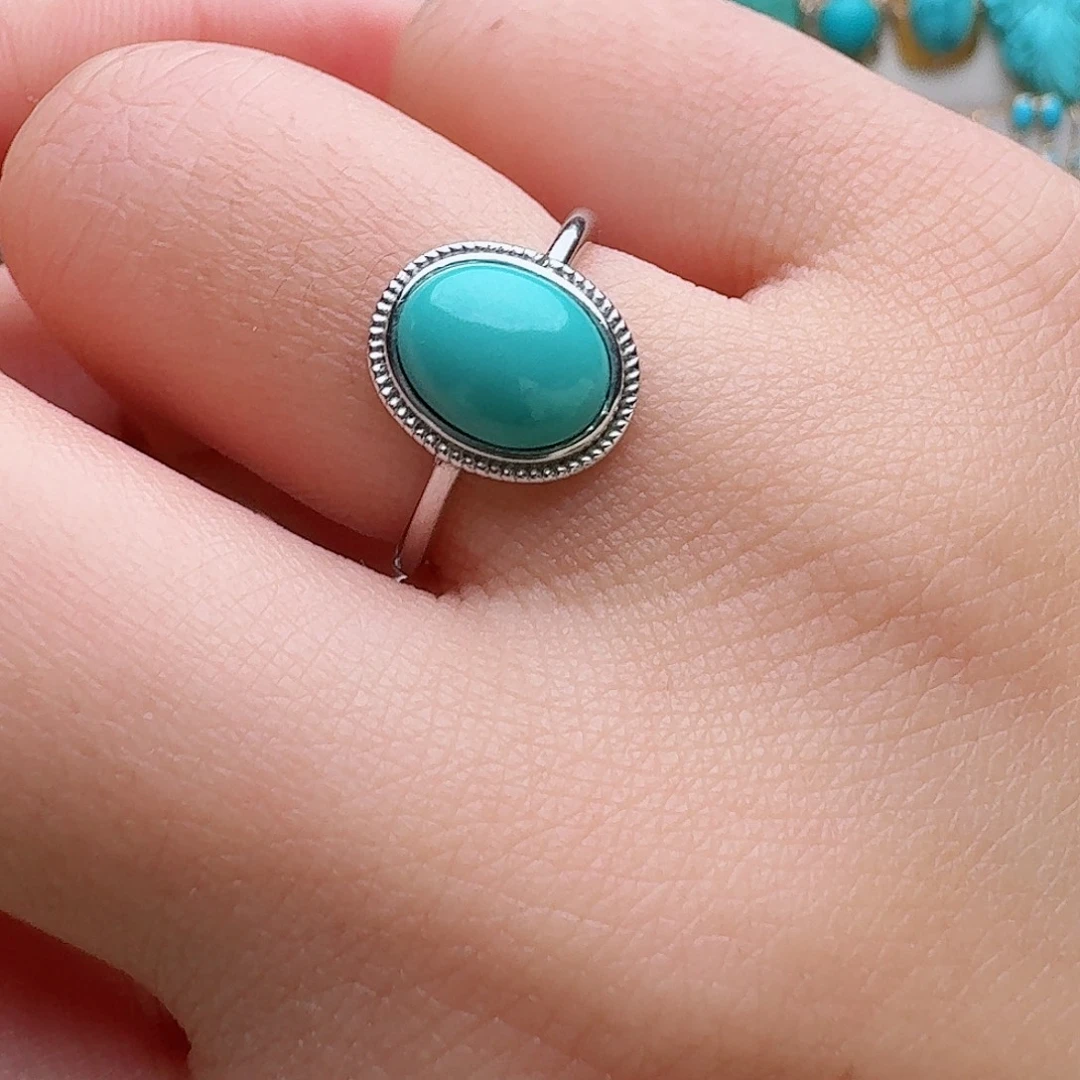 绿松石银S925镶嵌配饰