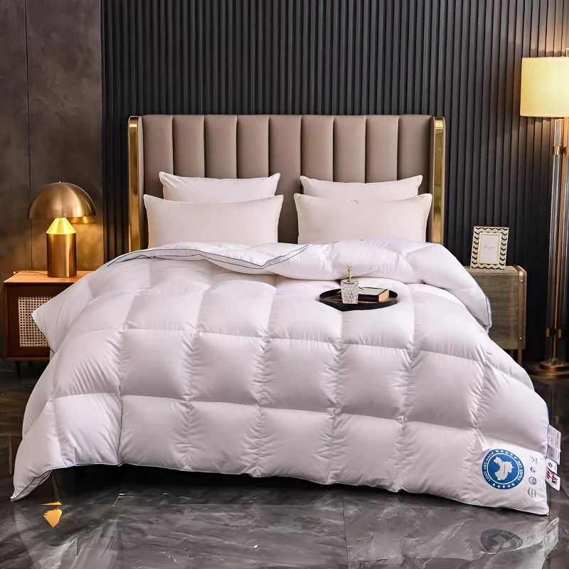 水星臻选立体烫画羽绒被白纯鹅绒被冬被春秋被保暖被芯家用被芯