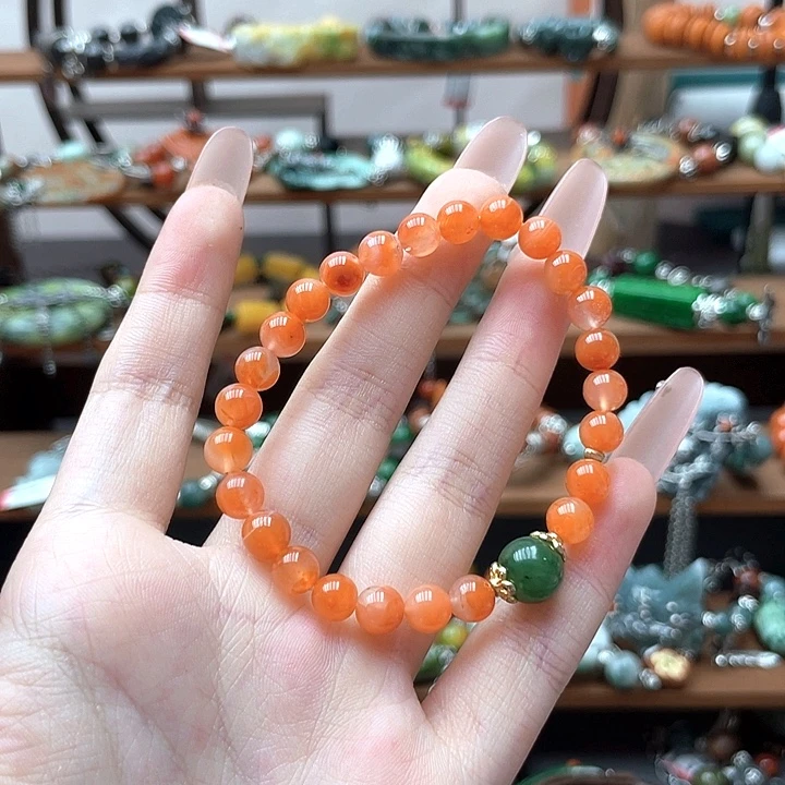 南红玛瑙合金手链饰品