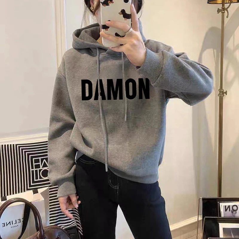 设计感小众秋冬新款2025加绒加厚套头连帽卫衣女短款宽松韩版外套