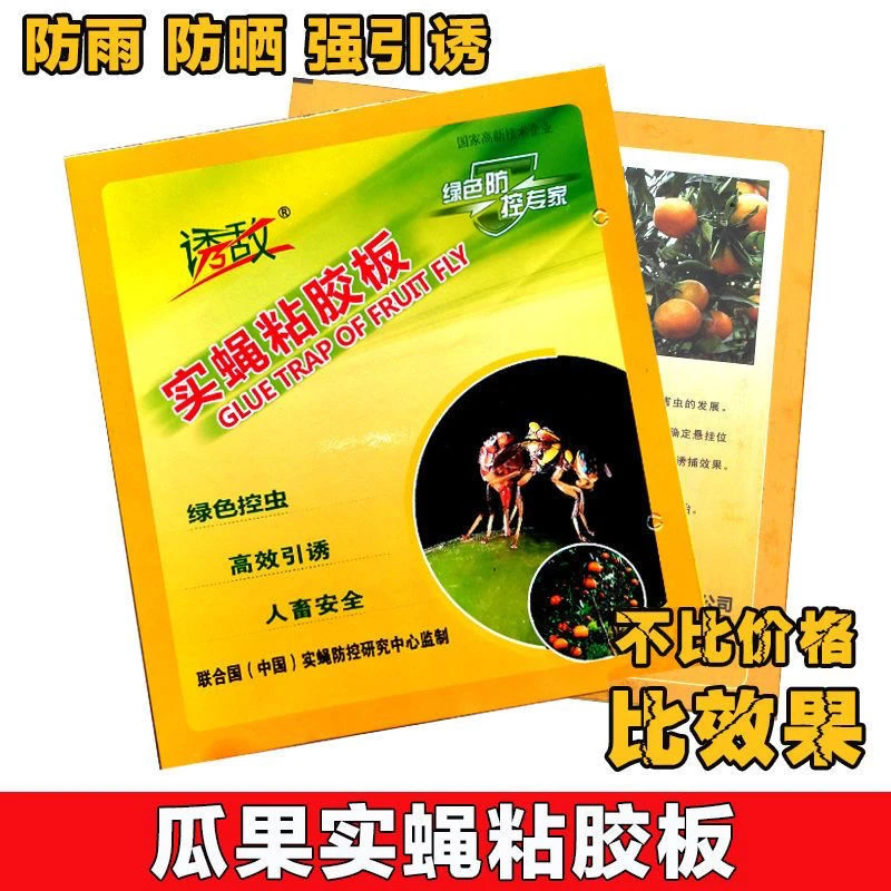 瓜果实蝇针蜂诱粘剂果蝇诱捕剂引诱剂诱捕器果园果树针蜂诱黏