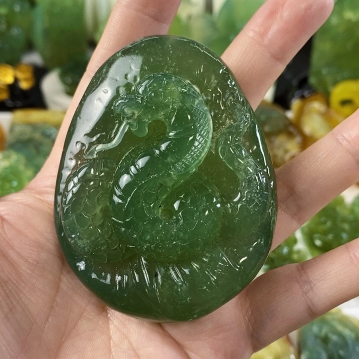 未镶嵌岫玉手把件
