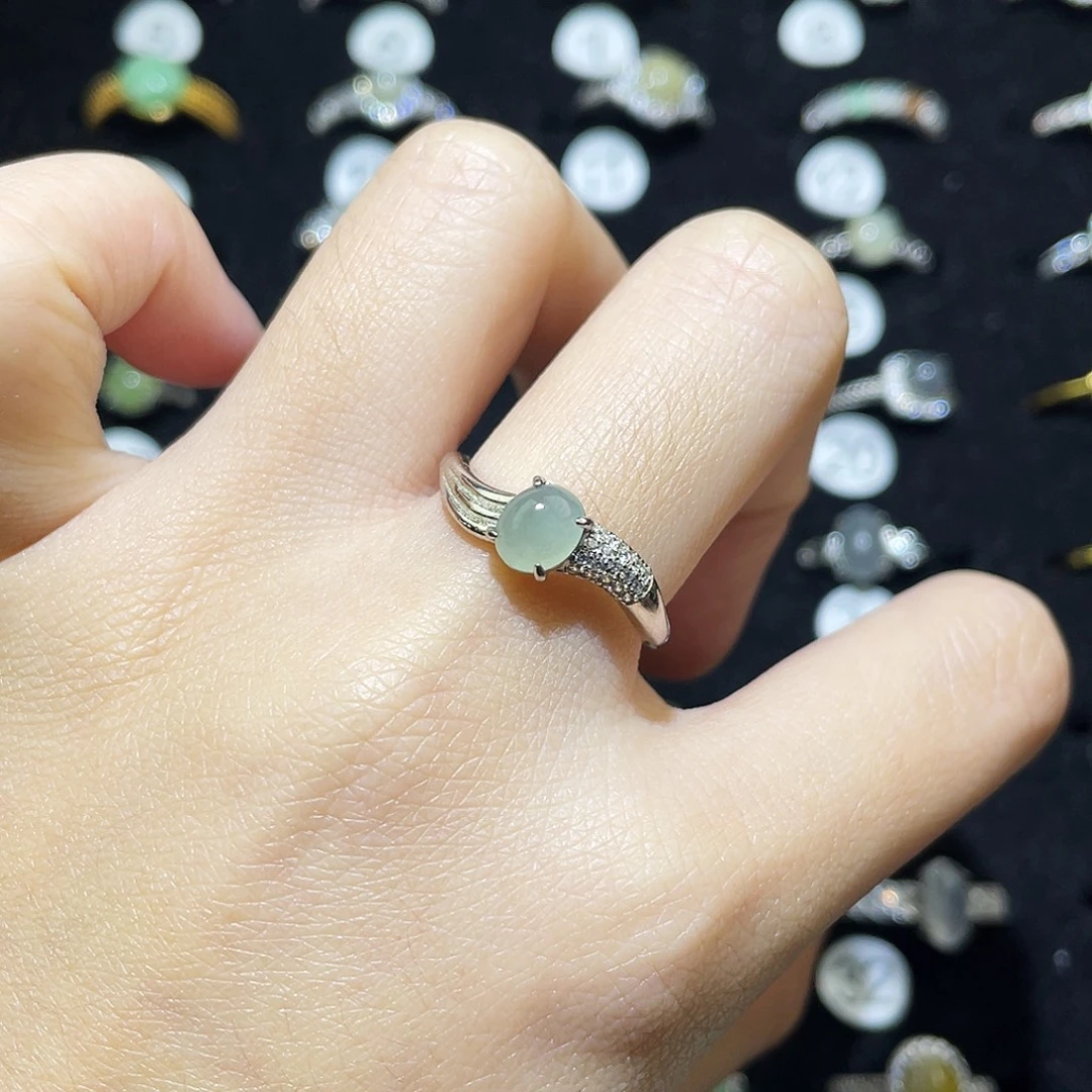 翡翠未镶嵌戒指戒指