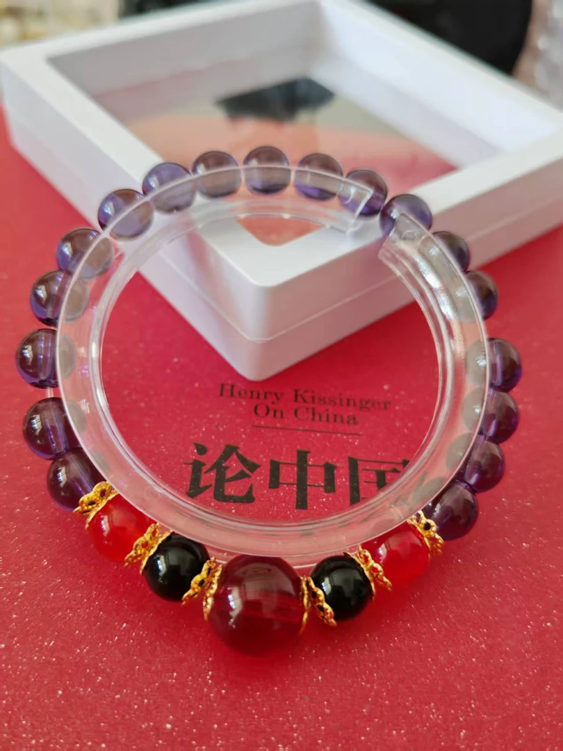 【师傅推荐】景区同款纯手工冰紫琉璃手链DIY轻奢复古琉璃手串女款