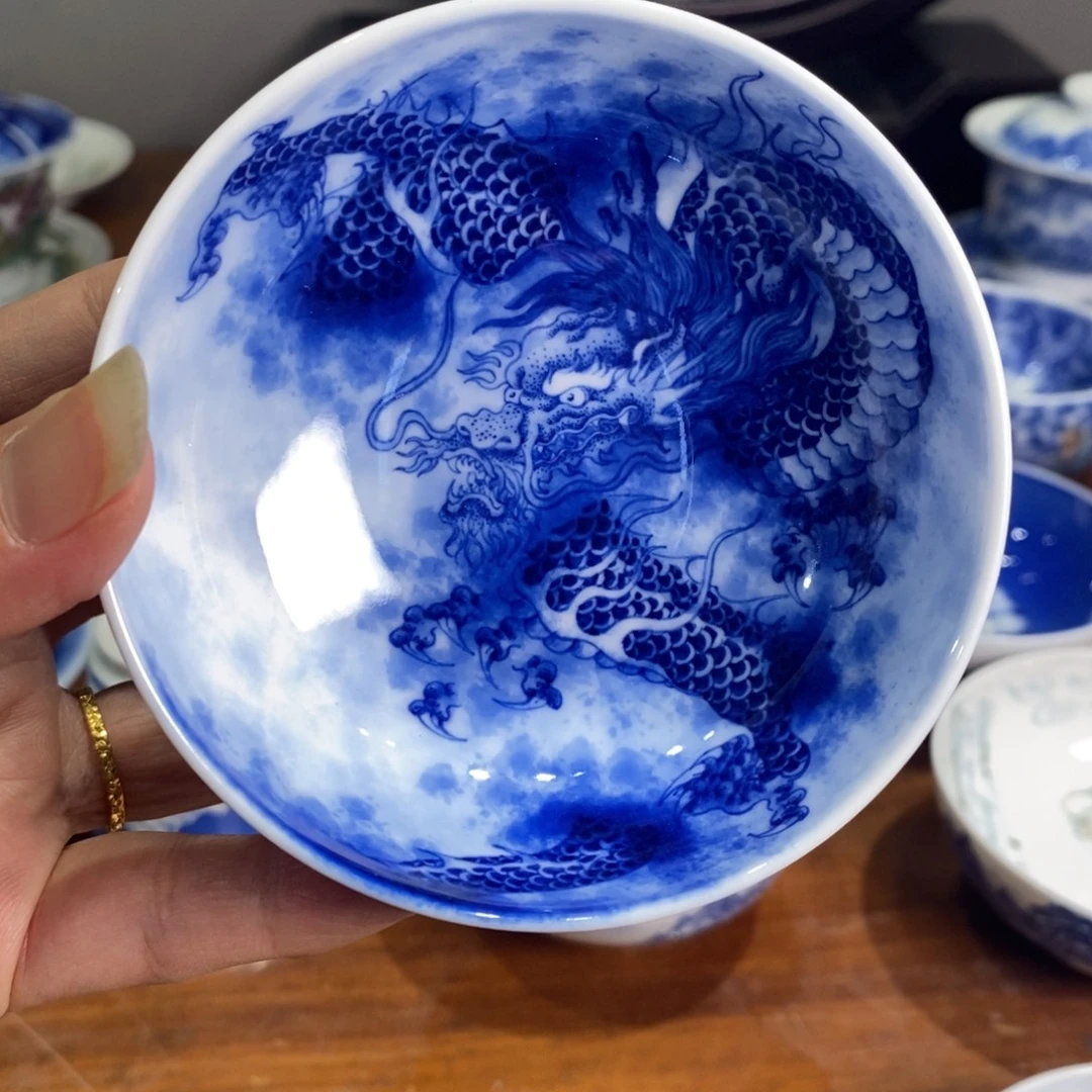 青花龙主人杯杯杯
